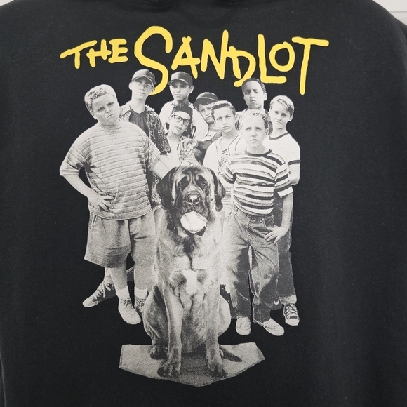 THE SANDLOT Short Sleeve Graphic Hoodie Black Size L - Picture 10 of 10